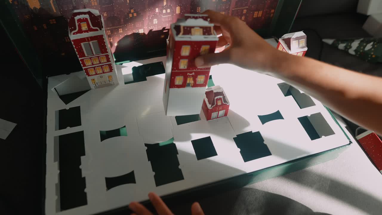 Advent Calendar with Paper Buildings