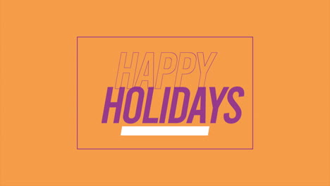 Framed-Happy-Holiday-Text-Over-Sunny-Yellow-Gradient