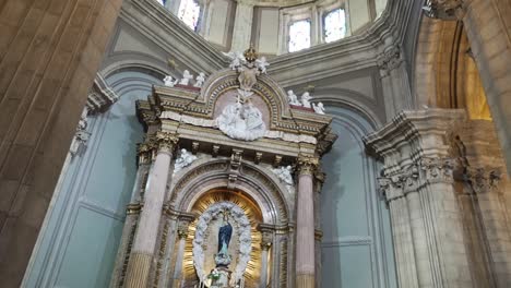 ornate interior of sanctuary of sameiro with elegant arches and statue