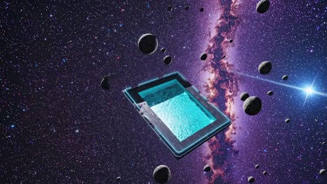 piscina en el espacio