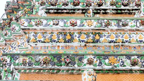 close-up views of ornate temple decorations