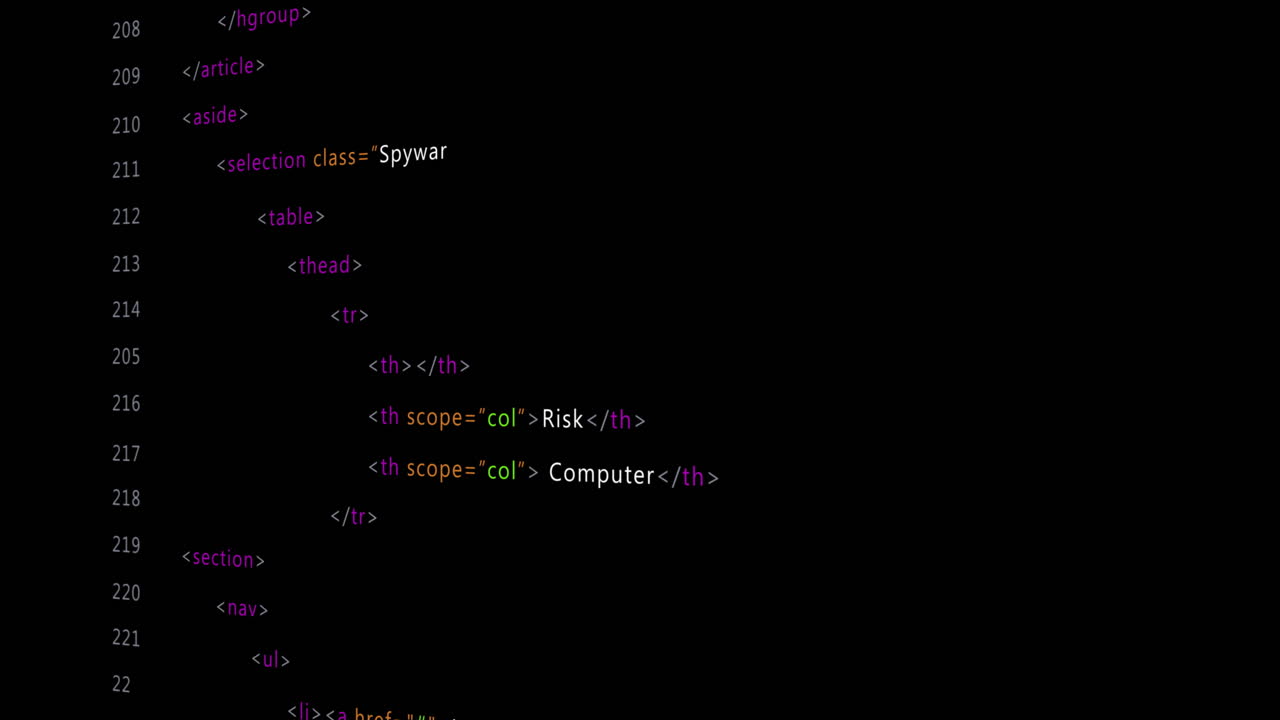 animatie van gegevensverwerking op zwarte achtergrond