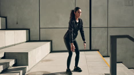 girl on stairs for fitness