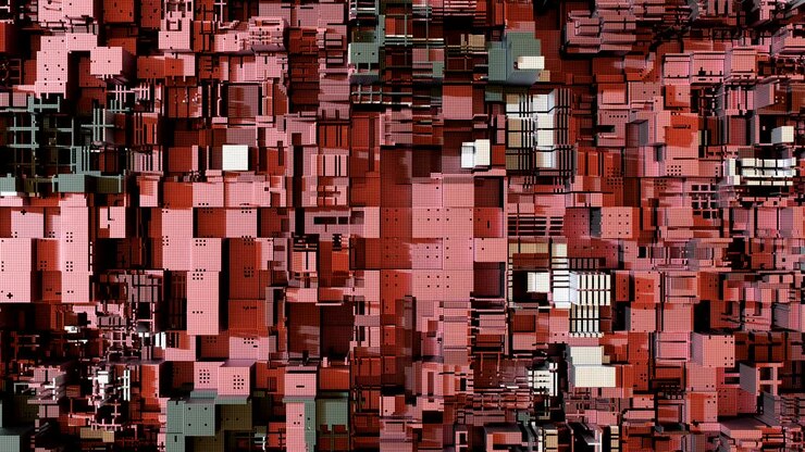 4K abstract modern CPU. Data mining, deep learning AI concept.