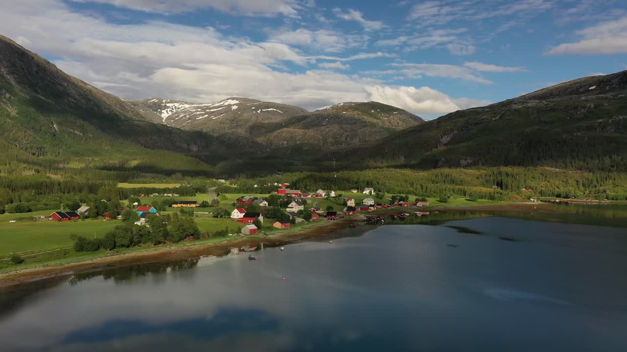 imágenes aéreas de la hermosa naturaleza de noruega