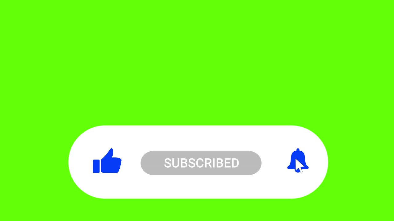 rounded corner subscriber button with green screen