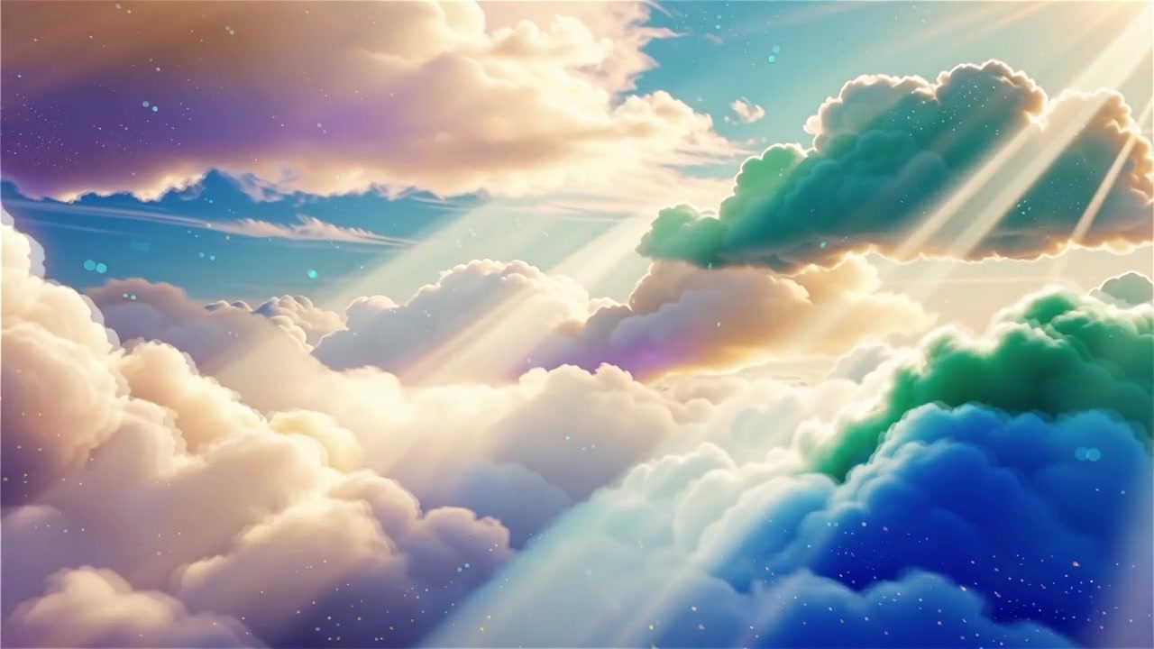Christian Heavenly Light Worship Background