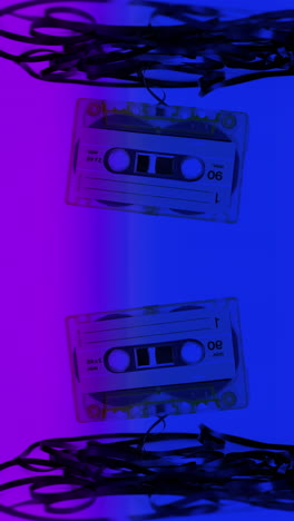 cassette tape in vertical