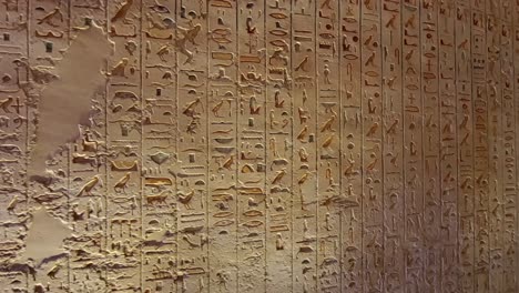 egyptian hieroglyphs on the walls of the tombs of the pharaohs