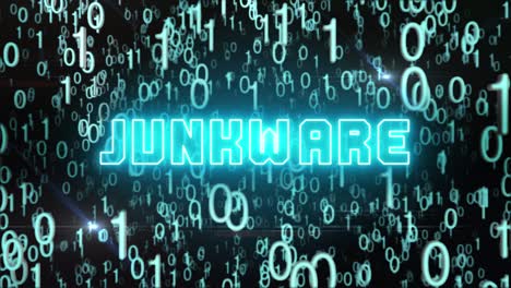 bluish junkware concept with digital code