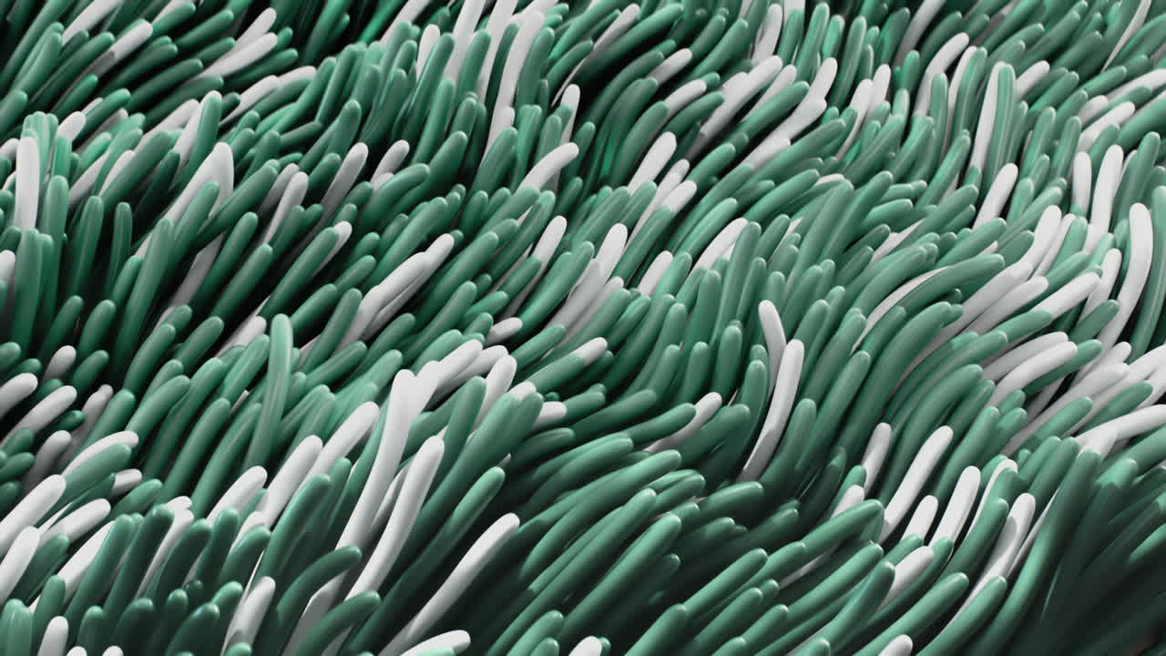 fondo de animadas anémonas abstractas verdes y blancas