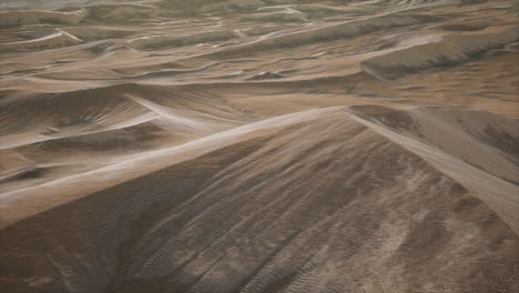 dunas de arena roja del desierto al atardecer