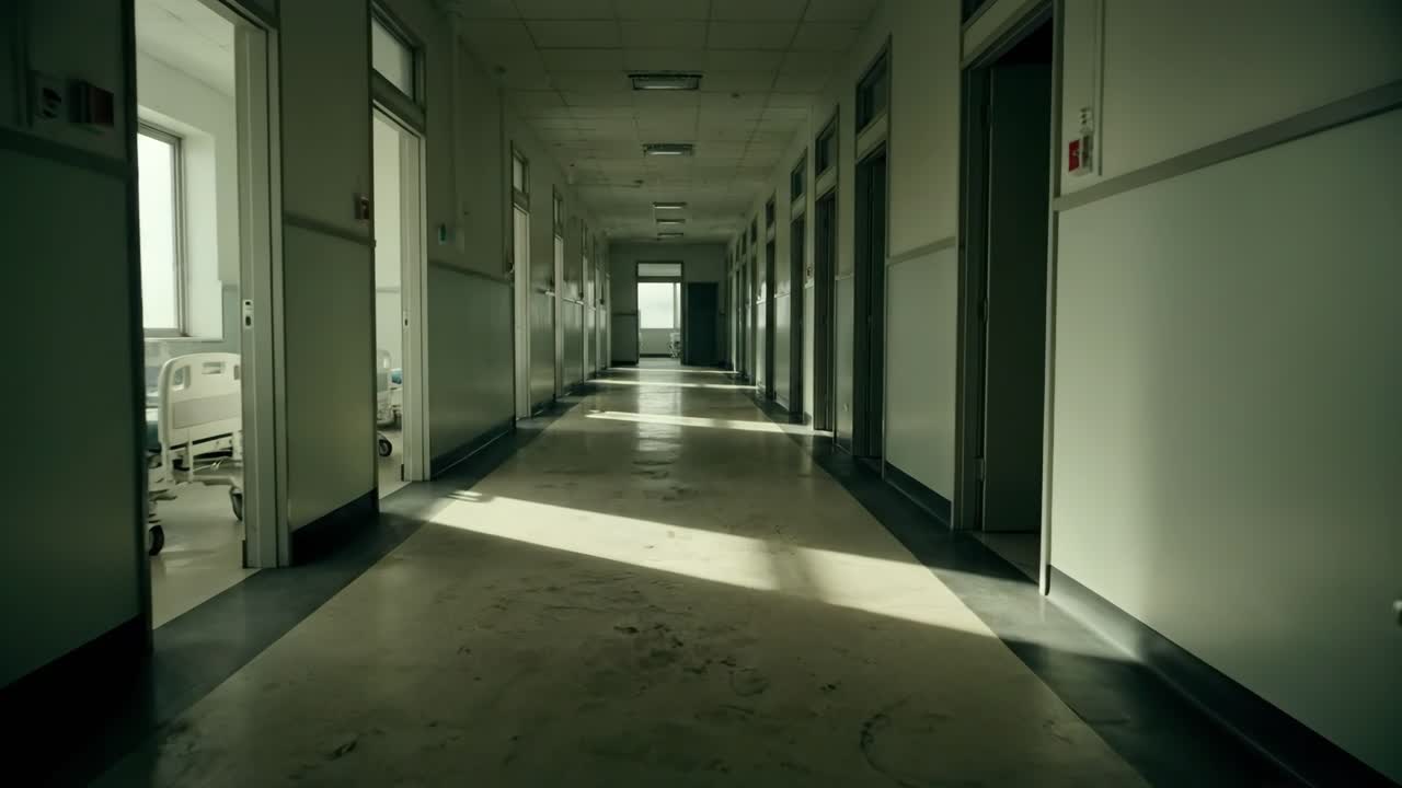 Empty Hospital Hallway