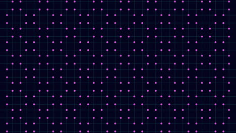 colorful grid pattern with green and blue dots on black background