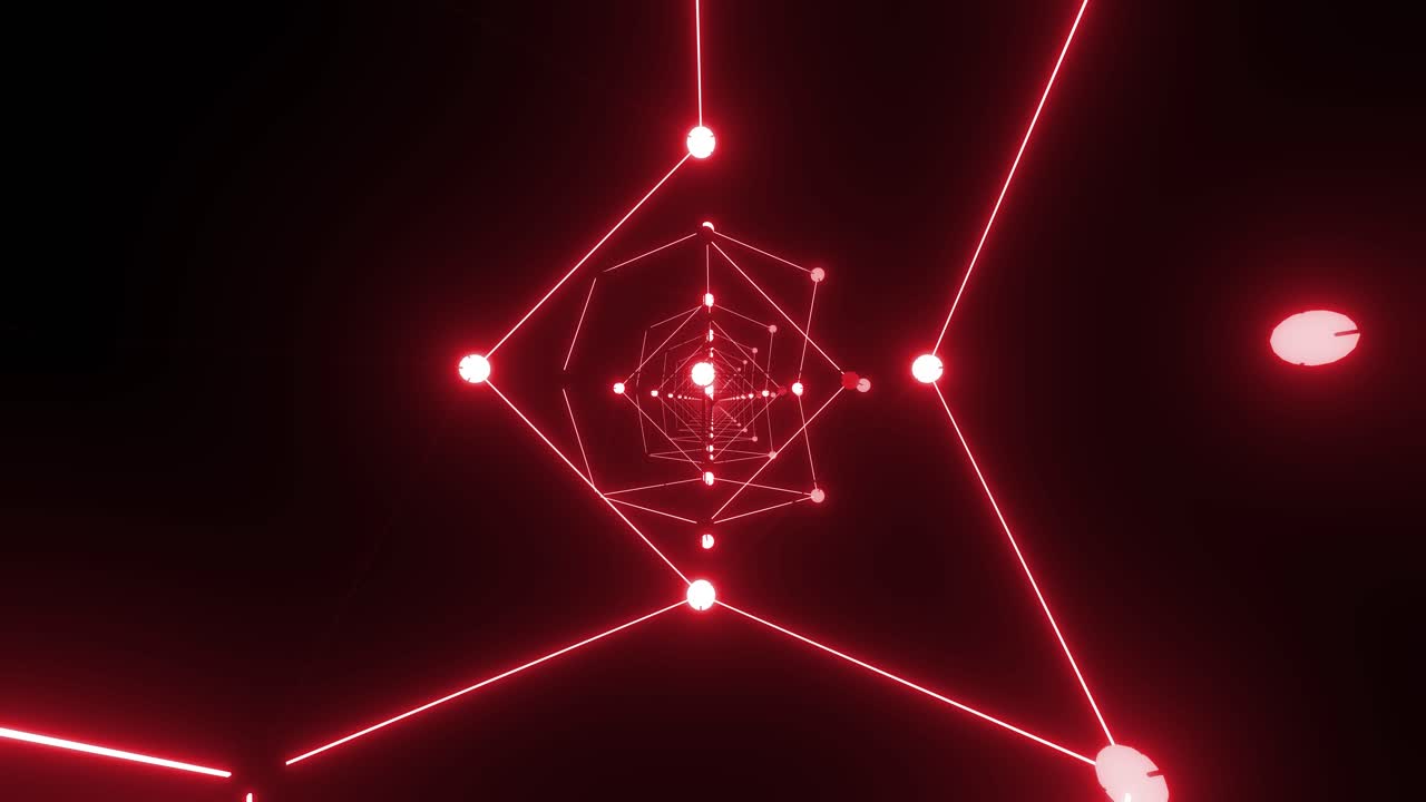 estructura geométrica de neón abstracta