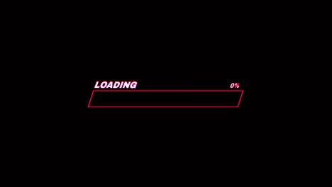 animation colorful loading bar on black background.