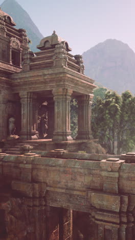 ancient temple ruins in a jungle