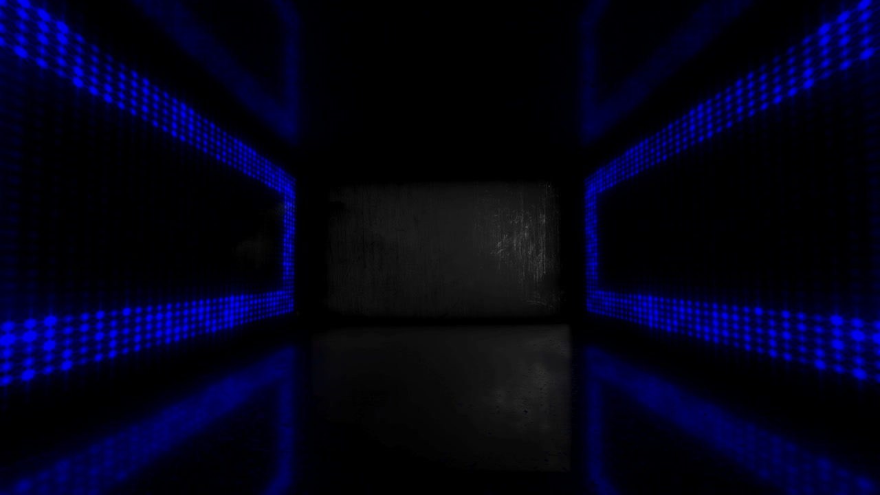 4k Glowing Stage blue Neon Lights - Loopable stock video