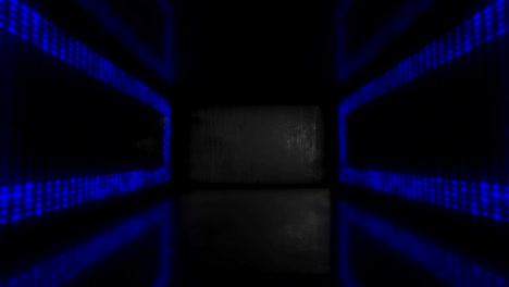 4k luces de neón azules brillantes para el escenario - video de stock en bucle