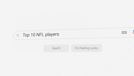 searching for top 10 nfl players on internet browser