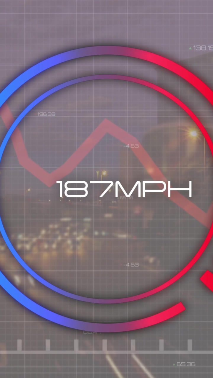 Animation of changing numbers in loading speedometer, graphs, time-lapse of moving vehicles in city