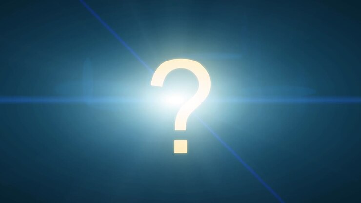 Question mark exploding forming letters numbers transition idea help faq answer