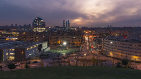 timelapse del atardecer desde las tablas, madrid