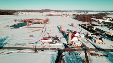 A-Serene-Winter-Day-in-Lancaster's-Amish-Country,-Pennsylvania,-USA