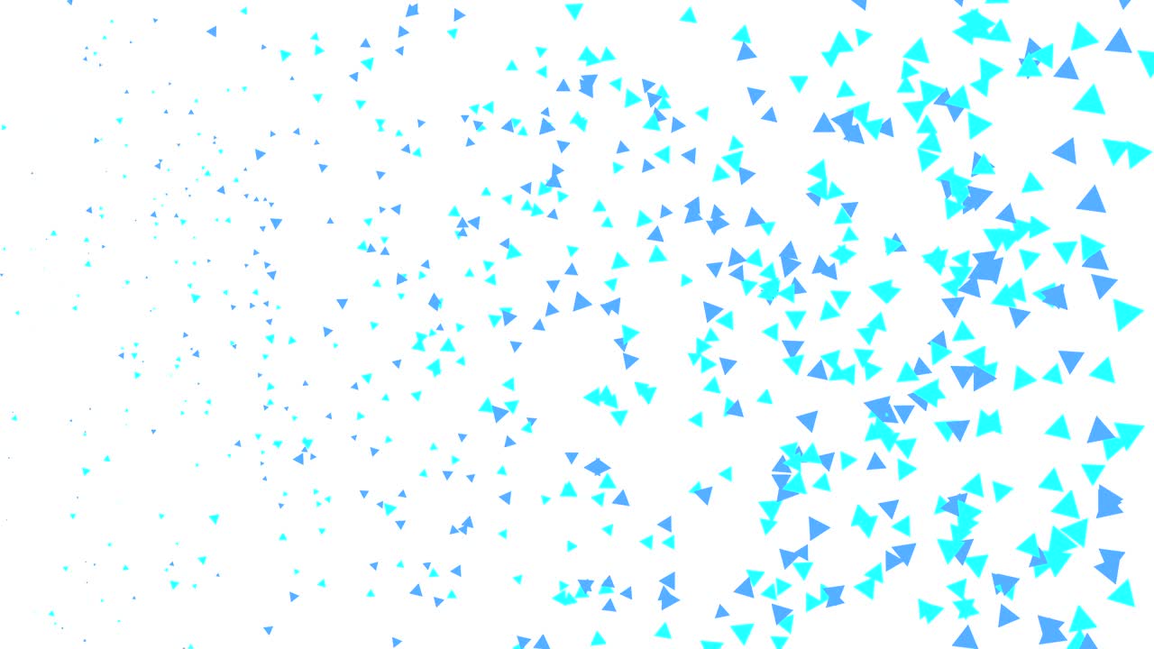 파란색과 시안색의 추상적인 패턴과 삼각형.