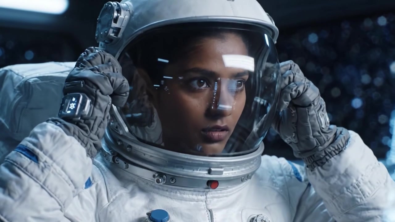 Un voyage introspectif : Une astronaute au cœur des merveilles de l'espace, explorant l'inconnu et les possibilités infinies de l'univers