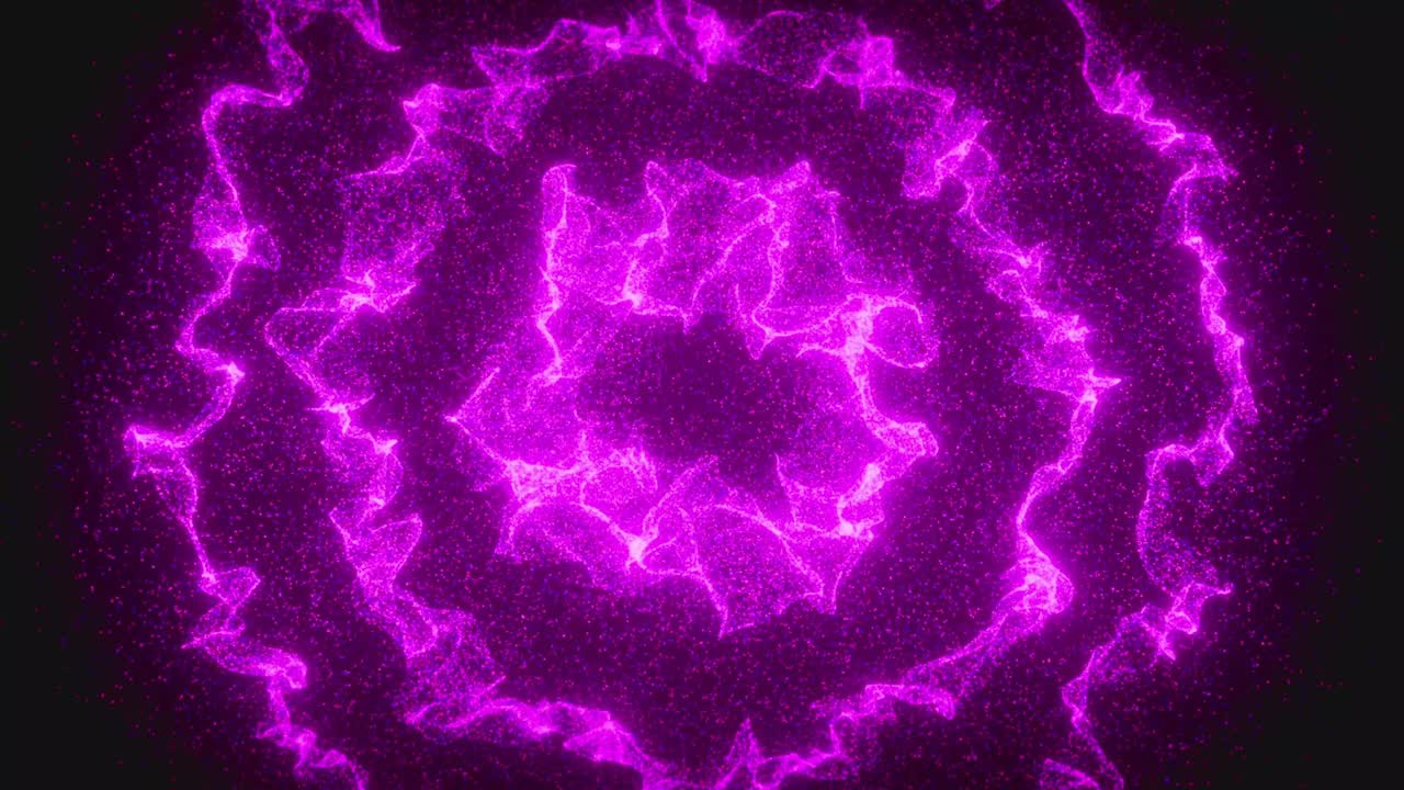 Sfondo astratto dinamico con onda di particelle viola luminose