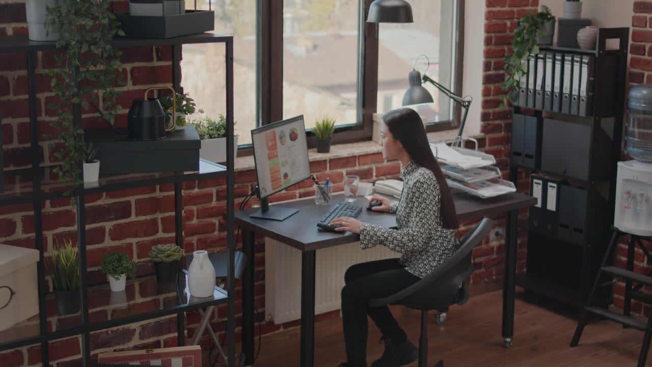 Happy person celebrating success about business project on computer
