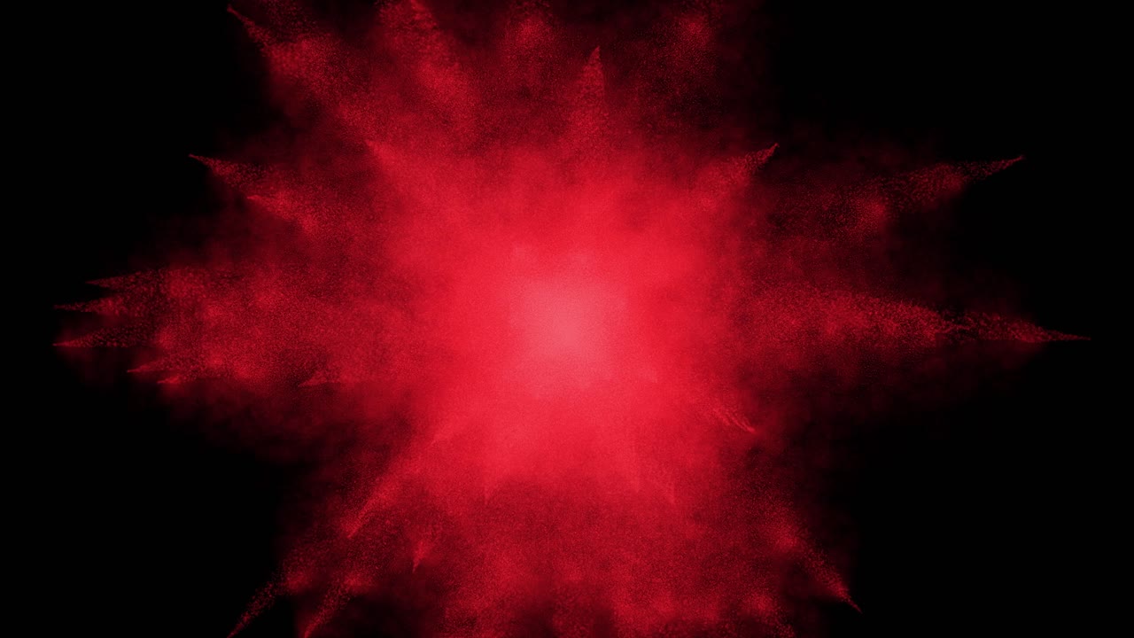 explosión de polvo rojo