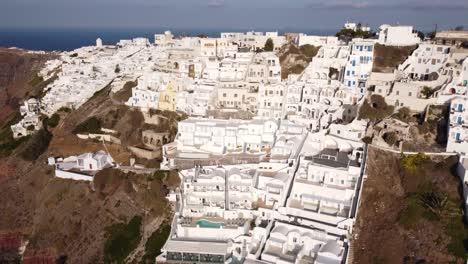 the beauty of santorini greece from the sky