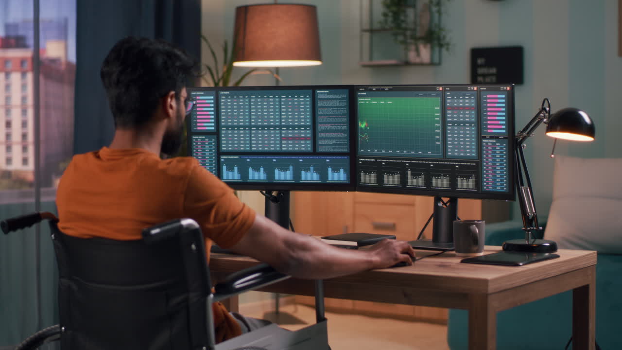 Person in a Wheelchair Trading Stocks