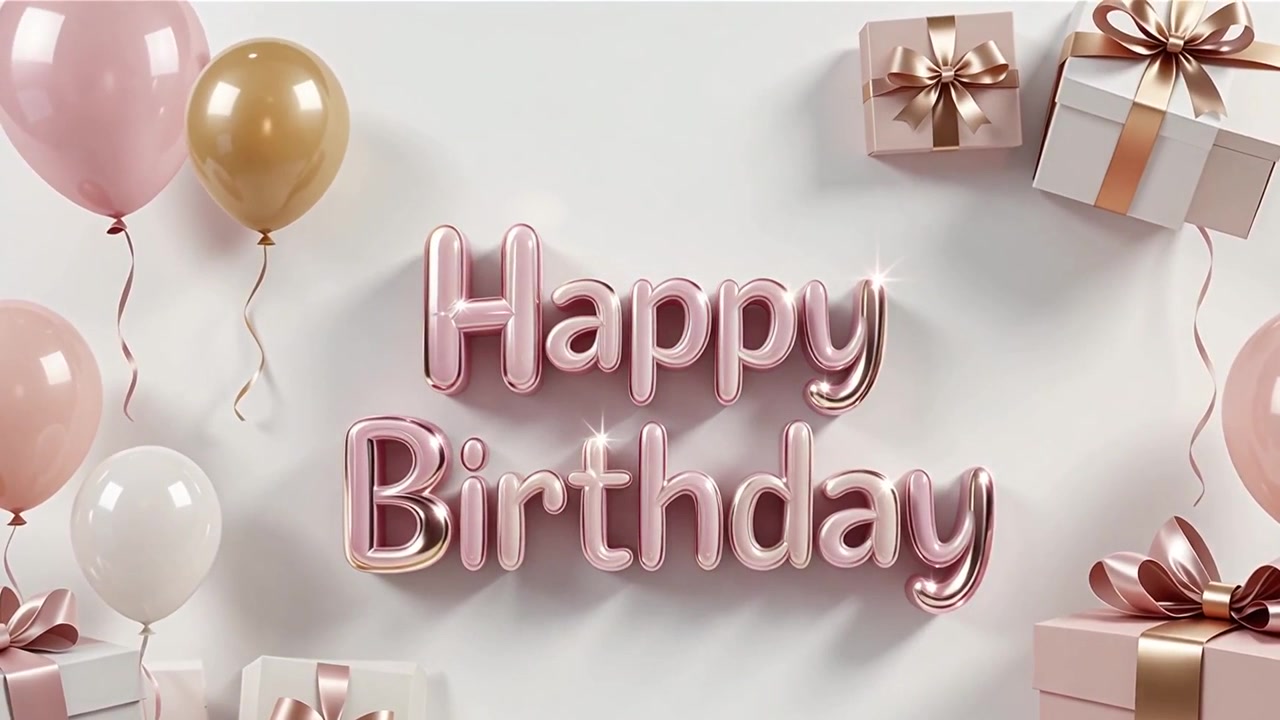 Sfondo di compleanno con palloncini e regali