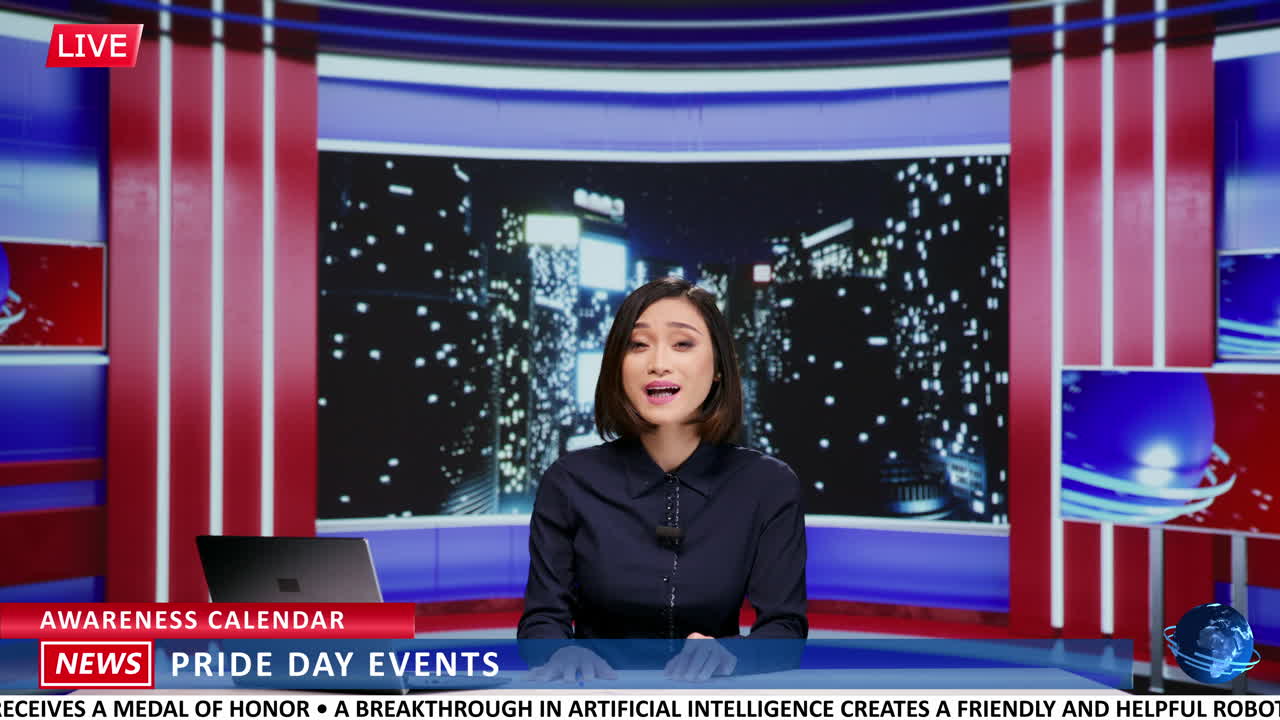 기자는 자부심의 날 축제를 소개합니다.