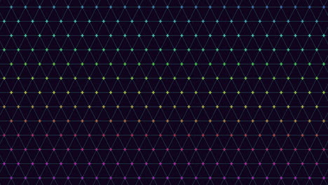 vibrant dotted grid pattern in shades of purple, pink, and blue