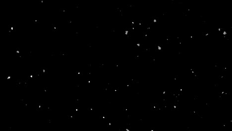 snow snowfall snowflake particles loop black alpha green screen animation.