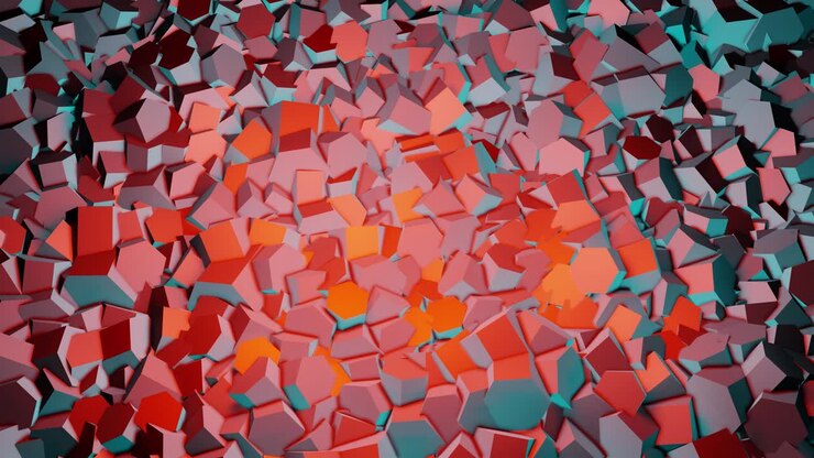 Animation of seamless loop, Abstract, Form, Motion, Movement. 3d render