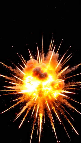 vibrant explosion of light and sparks