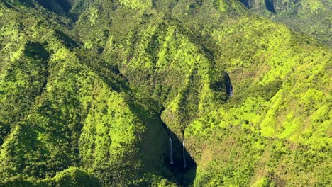 waterfall in kauai beautiful and green