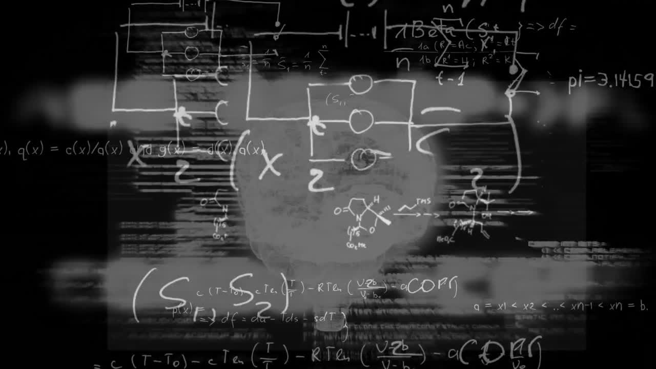 animación del cerebro con tecnología y procesamiento de datos