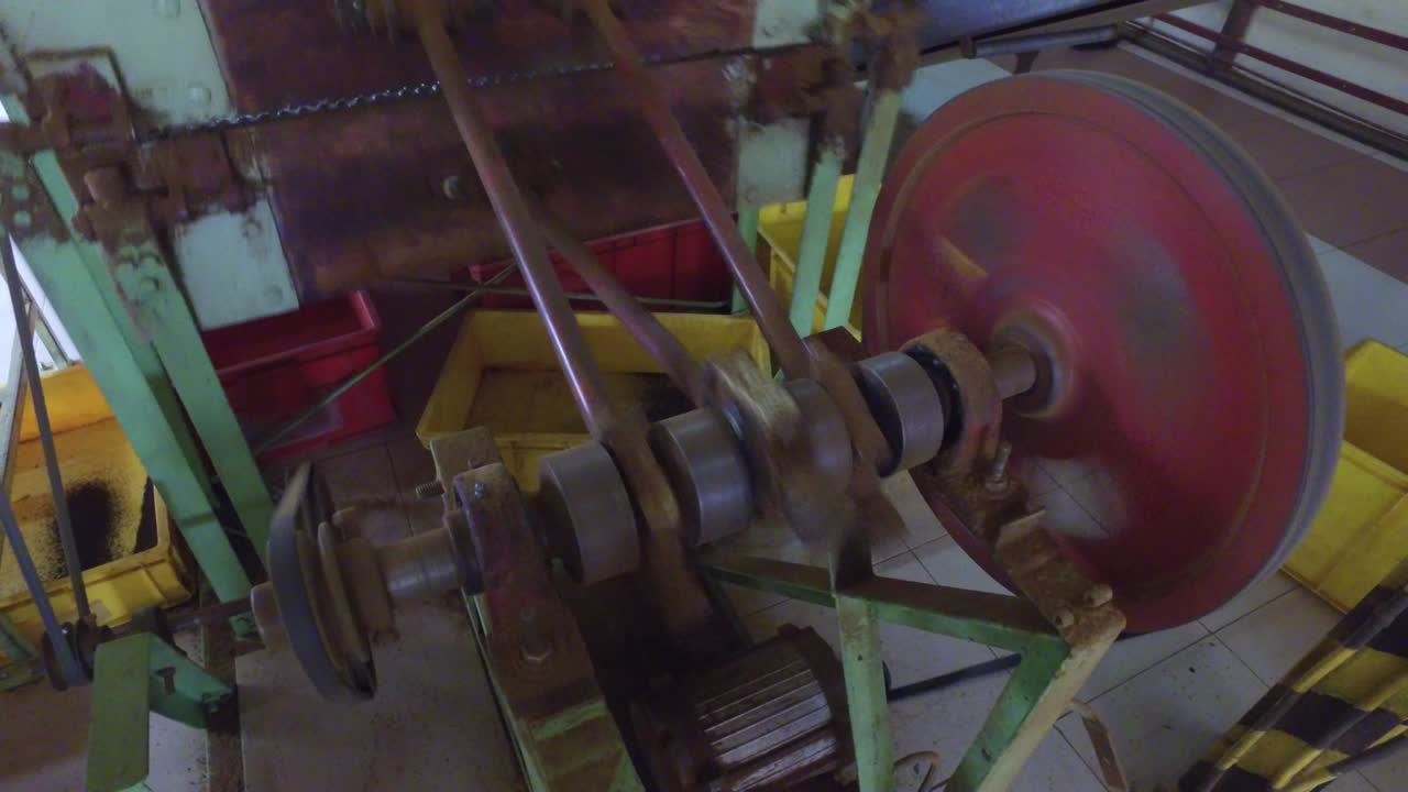 mecanismo de máquina vintage en la fábrica