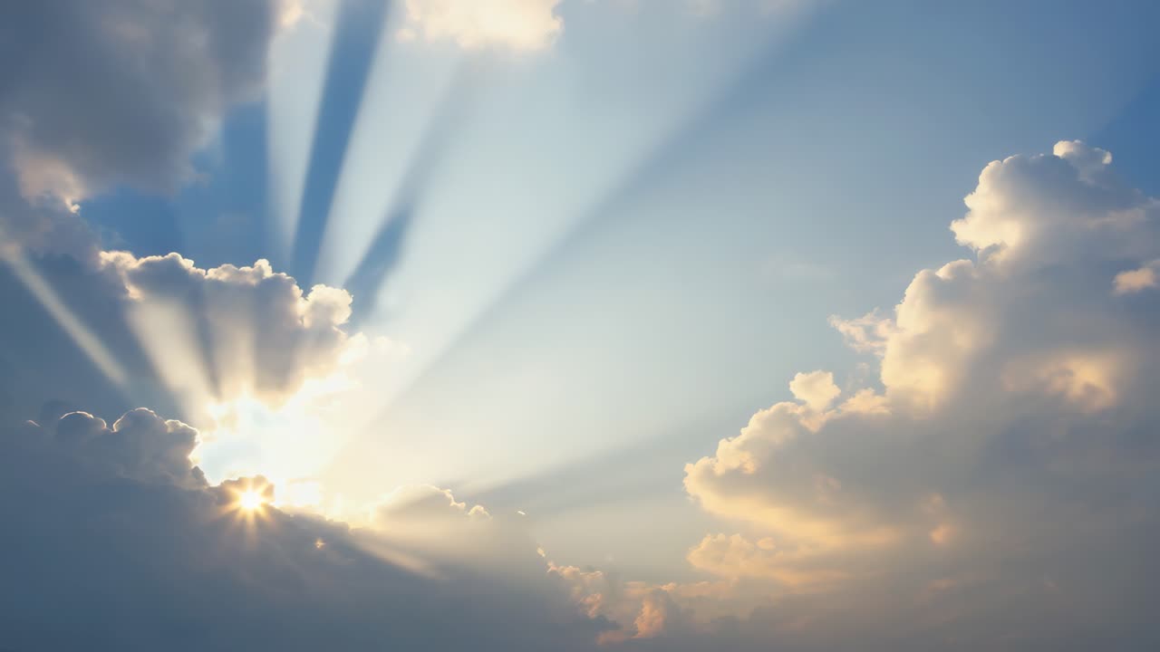 Sunbeams through the clouds