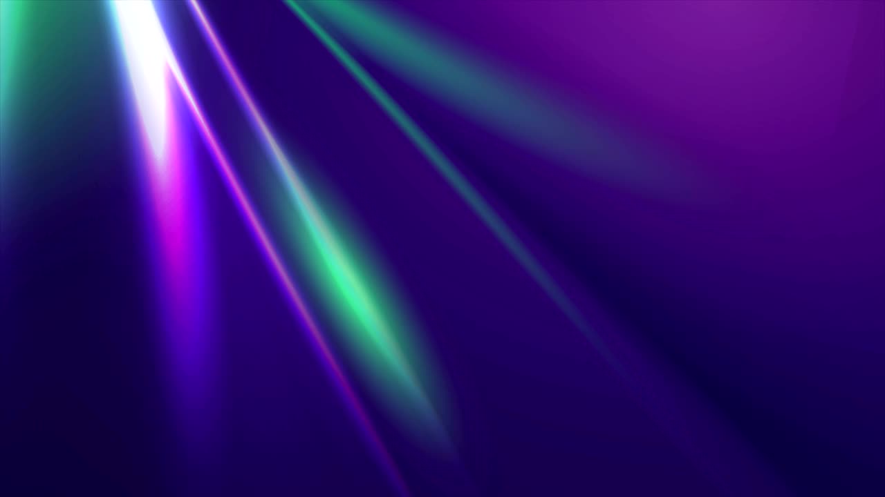 rayos violetas y verdes brillantes animación de video abstracta