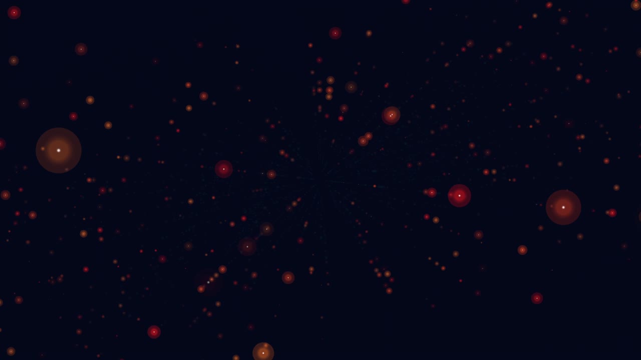 volar puntos rojos y brillos en la galaxia oscura