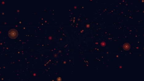 volar puntos rojos y brillos en la galaxia oscura