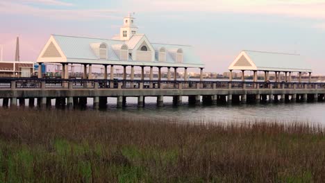 muelle público en joe riley waterfront park charleston sc