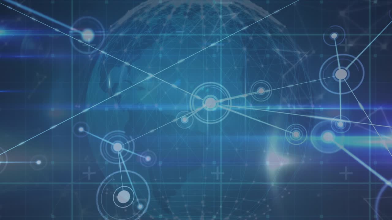 Animation of network of connections over globe